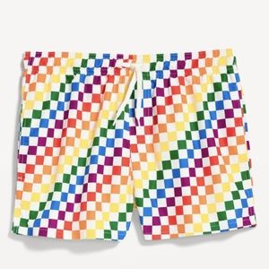 NWT Old Navy 3.5" Rainbow Pride Swim Trunks